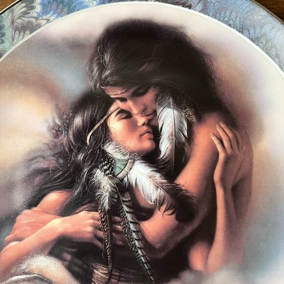 Lee Bogle The Lovers Plate #1 in Soul Mates Collection Native American 1995 - Picture 3 of 9